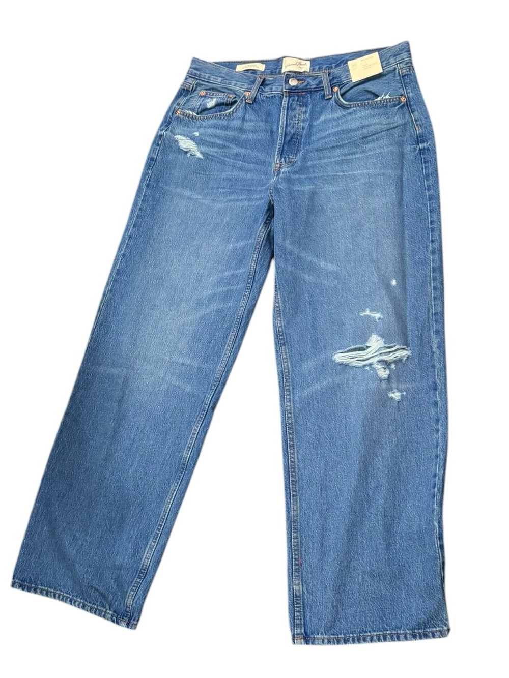 Mid Rise 90s Baggy Blue Denim Jeans